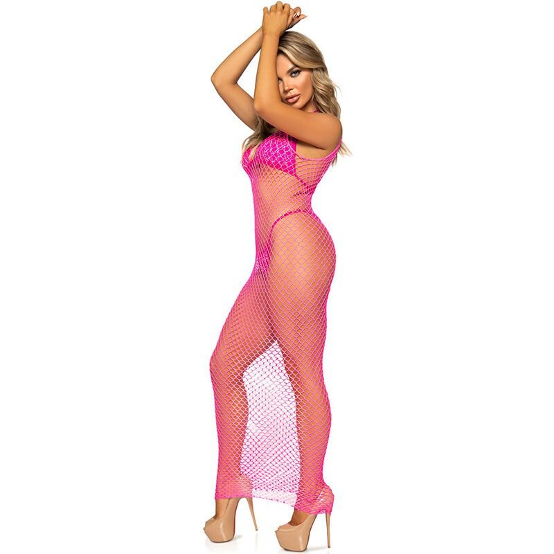 LEG AVENUE - VESTIDO DE REJILLA LARGO AMARILLO TALLA ÚNICA - immagine 5