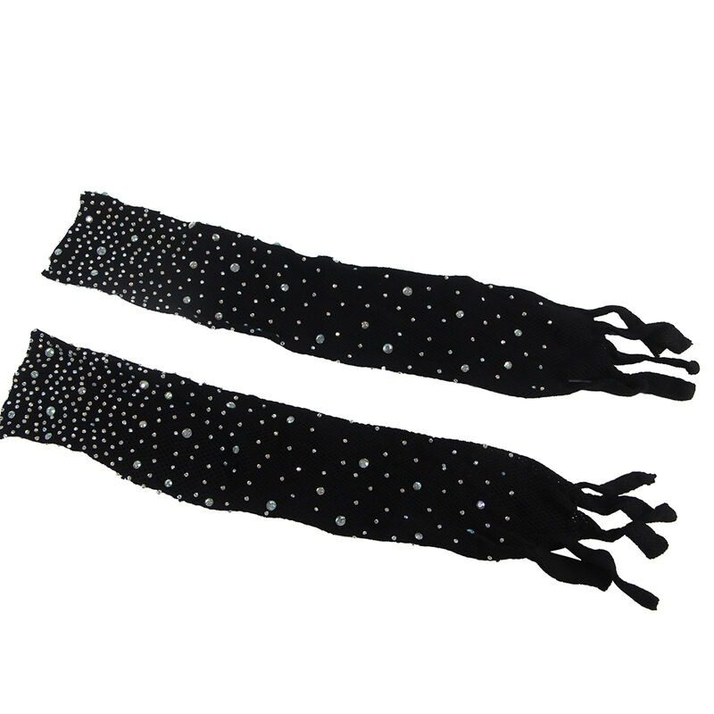 SUBBLIME - 952174 BODYSTOCKING A RETE CON GUANTI E STRASS NERO TAGLIA UNICA - immagine 5