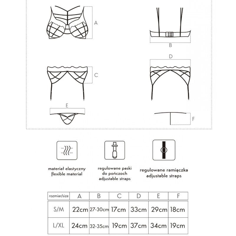 LIVCO CORSETTI FASHION - SOLEDAD LC 20217 SUJETADOR + PANTY + LIGUERO S/M - immagine 4
