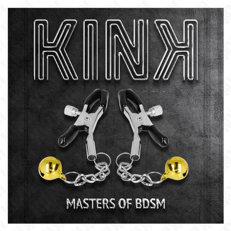 KINK - MORSETTI PER CAPEZZOLI CON PENDENTE JINGLE BELL ORO 6 CM - immagine 5