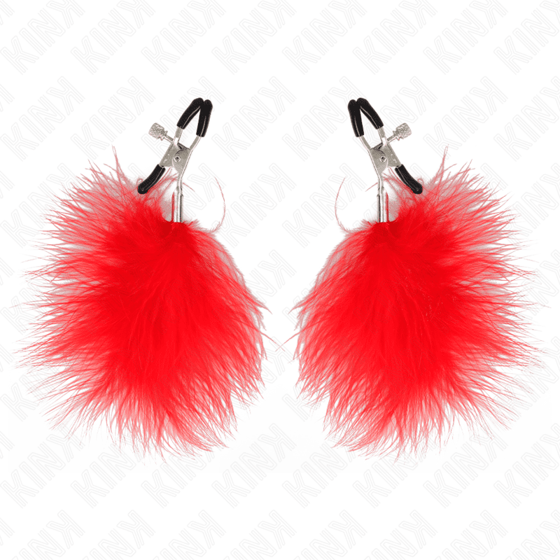 KINK - PINZA PER CAPEzzoli PIUMA ROSSO 7 CM - immagine 2