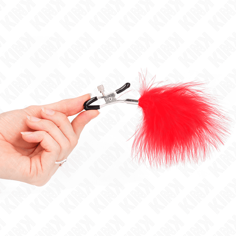 KINK - PINZA PER CAPEzzoli PIUMA ROSSO 7 CM - immagine 4