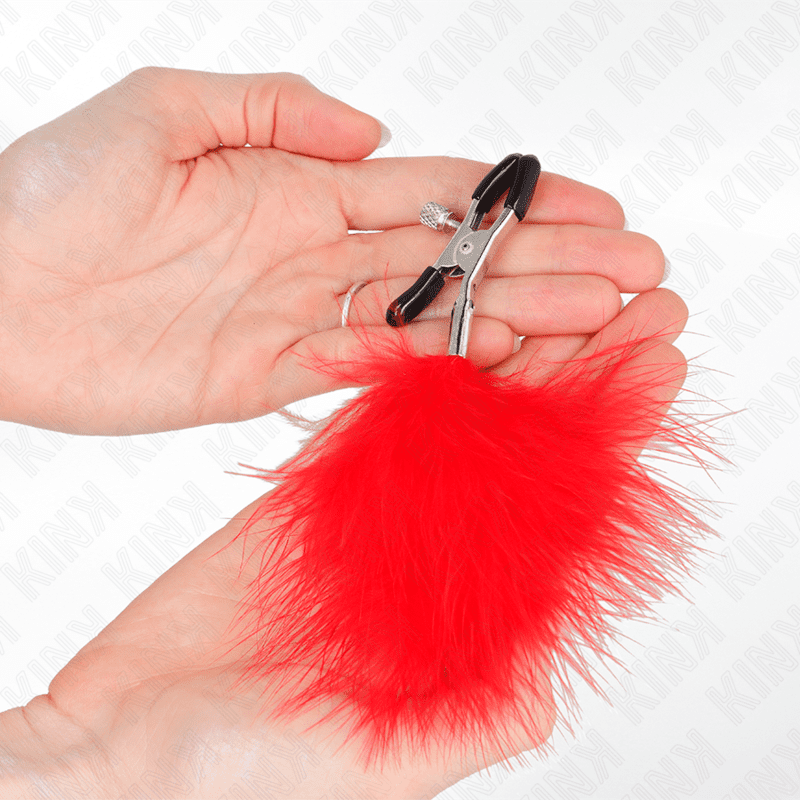 KINK - PINZA PER CAPEzzoli PIUMA ROSSO 7 CM - immagine 3