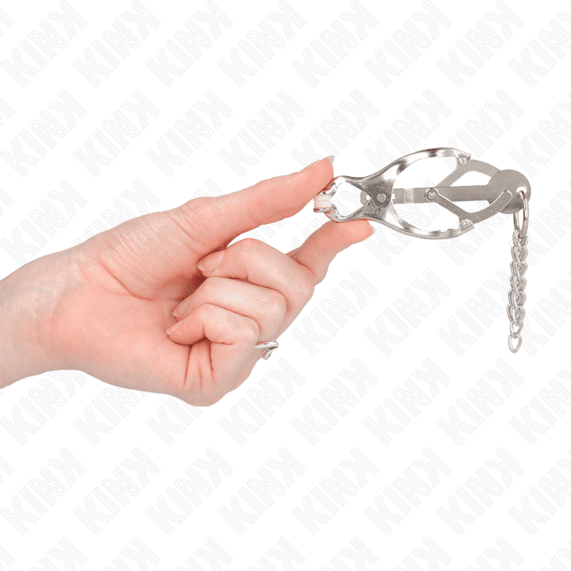 KINK - PINZE PER CAPEZZOLI TRIFOGLIO GIAPPONESE CON CATENINE ARGENTO - immagine 4