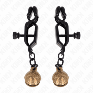 KINK - MORSETTI PER CAPEZZOLI STILE BELL JAW NERO 7 CM