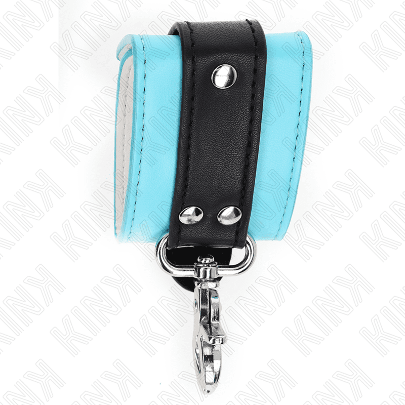 KINK - RESISTENZA DA POLSO PREMIUM CON SERRATURA NERO / BLU REGOLABILE 21-28 CM X 5,5 CM - immagine 5