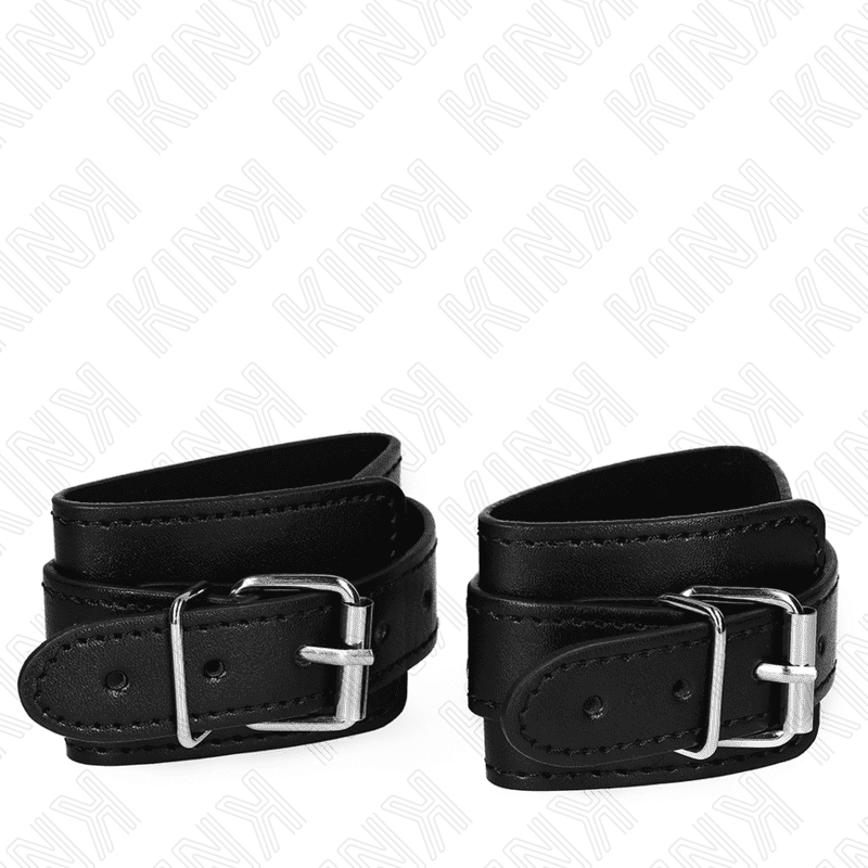 KINK - RESISTENZA DA POLSO PER DUNGEON CON CHIUSURA NERA REGOLABILE 21-28 CM X 5,5 CM - immagine 2