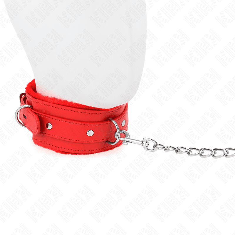 KINK - COLLARE CON GUINZAGLIO 65 CM CON RESTRIZIONI ROSSO 36-42 CM X 5,5 CM - immagine 5
