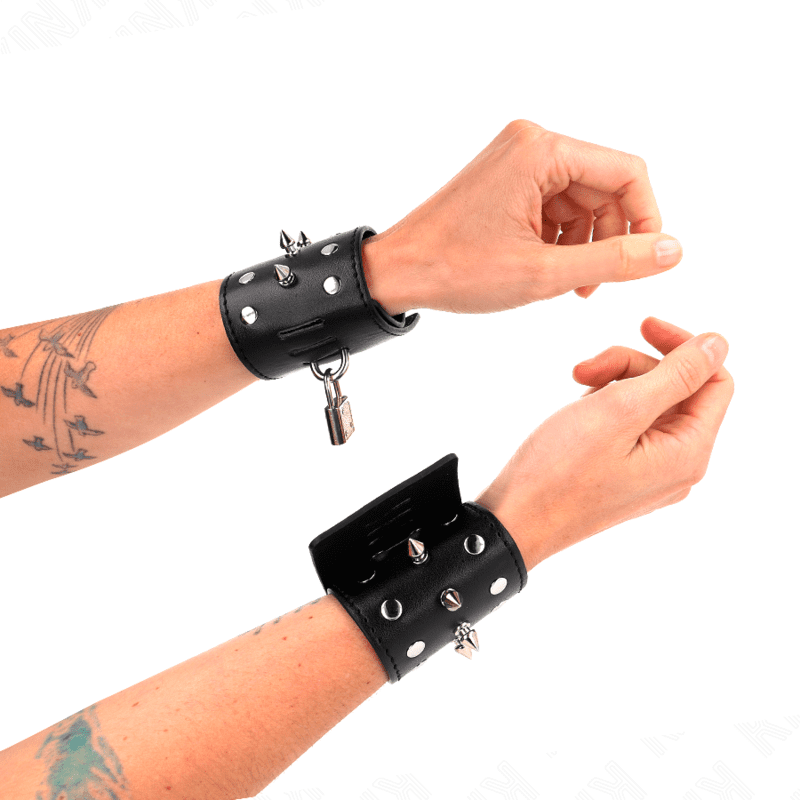 KINK - RESISTENZA DA POLSO PUNK CON PUNTE 25 X 6 CM - immagine 3