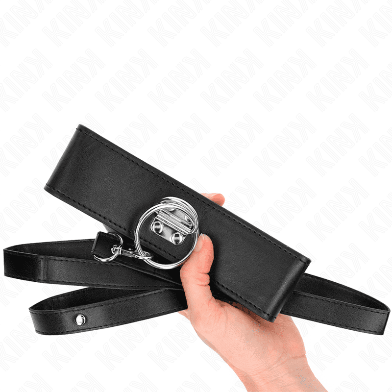 KINK - GUINZAGLIO BORCHIE 116 CM COLLARE CON CINTURINO IN SIMILPELLE 50 X 5 CM - immagine 5