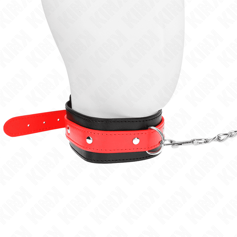 KINK - COLLANA CON CINTURINO ROSSO 65 CM REGOLABILE 36-43 CM X 5 CM - immagine 3