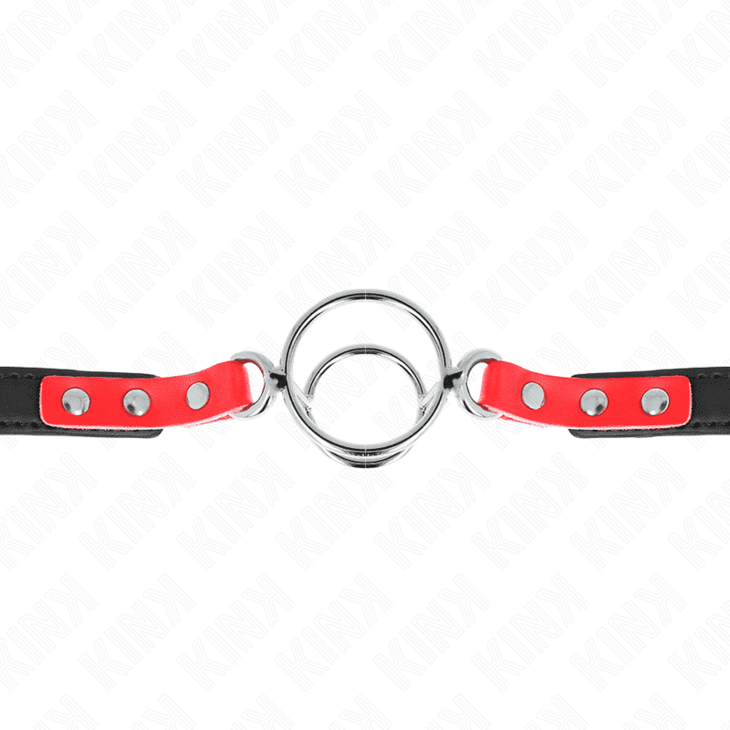 KINK - GAG CON O-RING MULTIPLI 4/4,8 CM ROSSO 38 X 56 CM - immagine 4