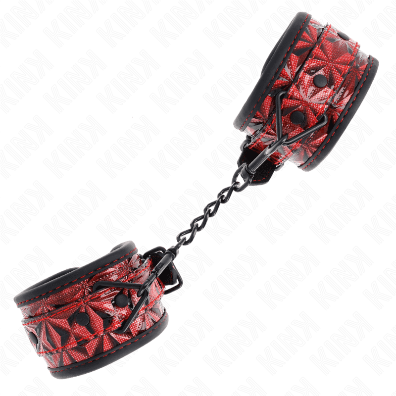 KINK - RESISTENZA DA POLSO CON MOTIVO A DIAMANTI ROSSO SCURO REGOLABILE 17-26 CM X 5,5 CM - immagine 2