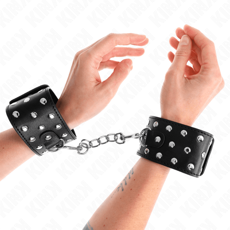 KINK - RESISTENZA DA POLSO PUNK REGOLABILE 19-24 CM X 5,5 CM - immagine 4
