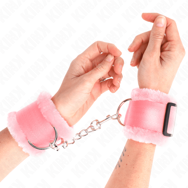 KINK - POGGIPOLSI FODERATI IN PELLICCIA ROSA REGOLABILE 17-31 CM X 7 CM - immagine 4