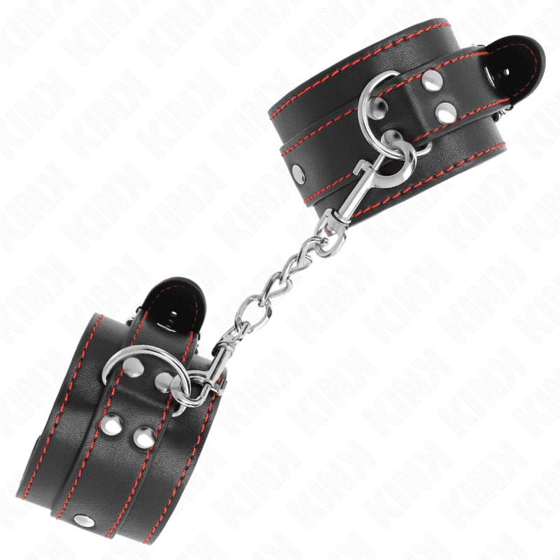 KINK - RESISTENZA DA POLSO NERA CON FODERA ROSSA REGOLABILE 20-28 CM X 5,5 CM - immagine 2