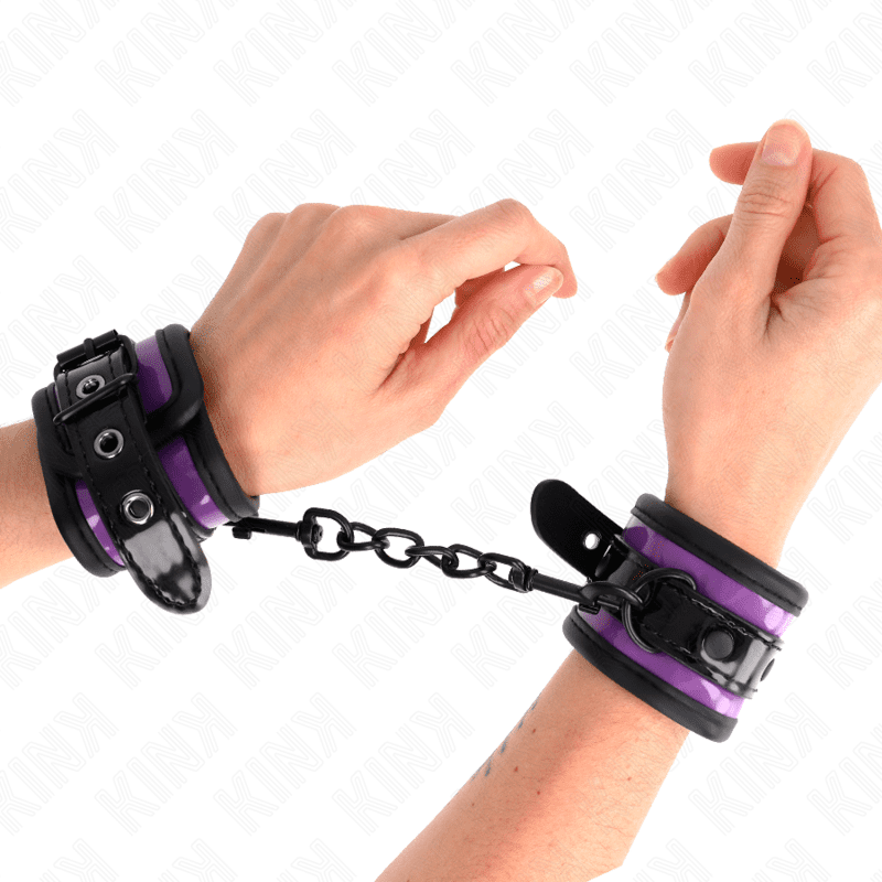 KINK - RESISTENZA DA POLSO IN NEOPRENE VIOLA CHIARO REGOLABILE 21-28 CM X 5 CM - immagine 3