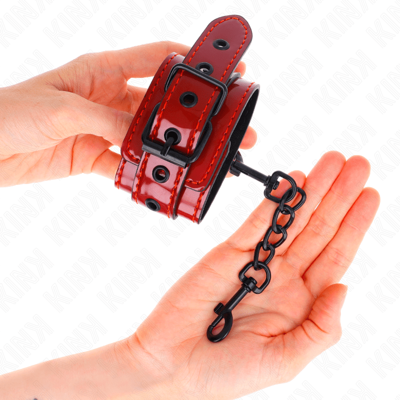 KINK - POLSINI DA POLSO ROSSO SCURO 23 X 5 CM - immagine 3