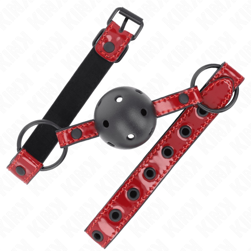 KINK - PALLA IN SIMILPELLE LUCIDA 4.5 CM GAG 63.5 X 2 CM REGOLABILE 41 X 59 CM - immagine 2