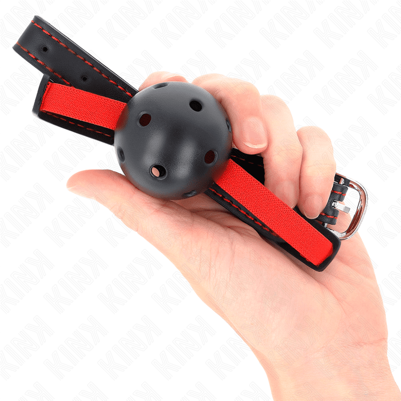 KINK - BAVAGLIO HOLLOW HARD BOCCA 4,5 CM CON CINTURA ELASTICA 56 x 1,5 CM - immagine 4