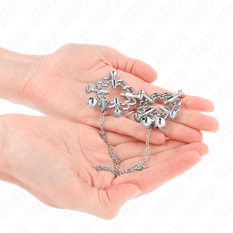 KINK - PINZE PER CAPEZZOLI A FIORE IN METALLO CON CATENA - immagine 4