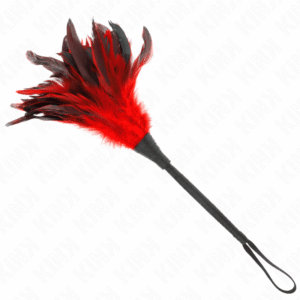 KINK - PIUME DI POLLO SOLLEGATO A FORMA DI CORNO ROSSO 36 CM
