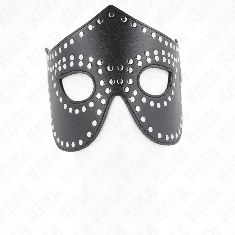 KINK - MASCHERA IN SIMILPELLE CON RIVETTI MODELLO 2 30 x 12 CM - immagine 3