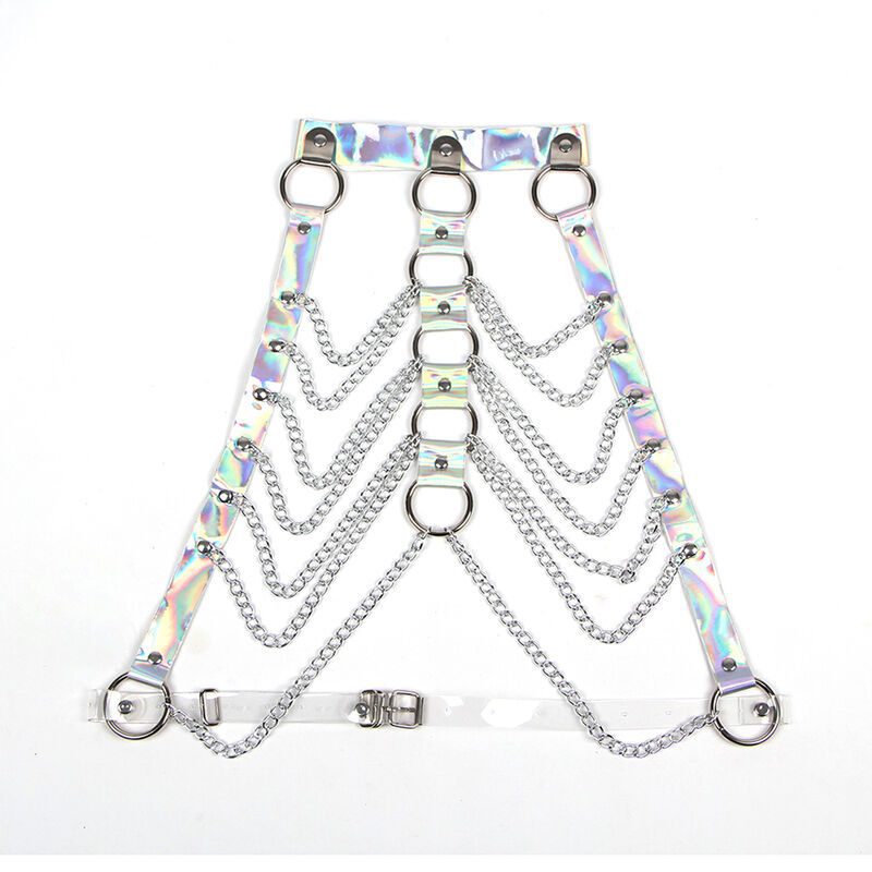 SUBBLIME - 953737 IMBRACATURA PETTORALE CON ANELLI E CATENE ARGENTO TAGLIA UNICA - immagine 4