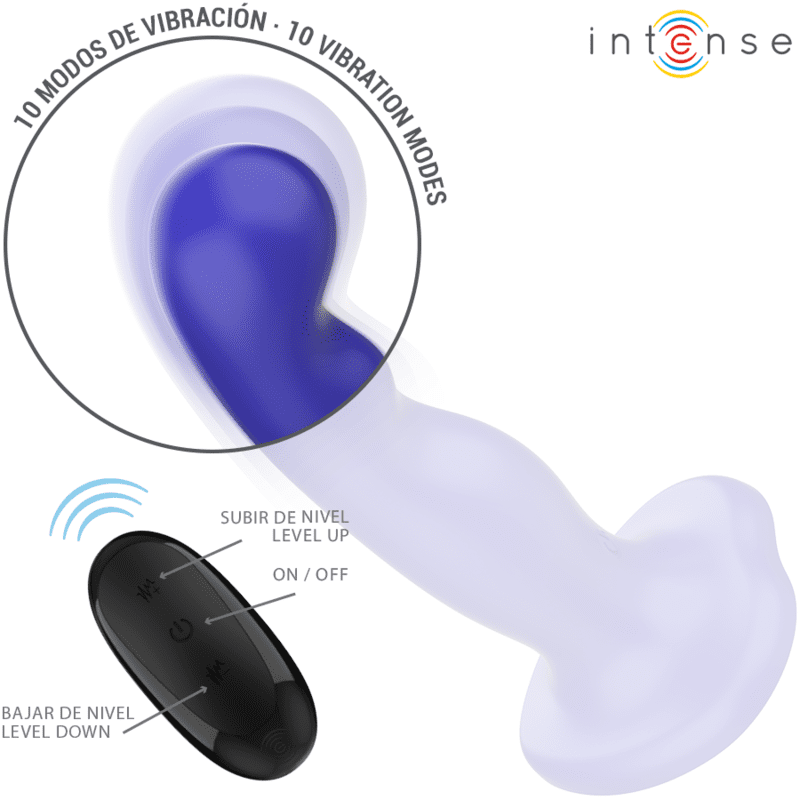 INTENSE - VIBRATORE SHORTY CON VENTOSA TELECOMANDO BLU - immagine 3