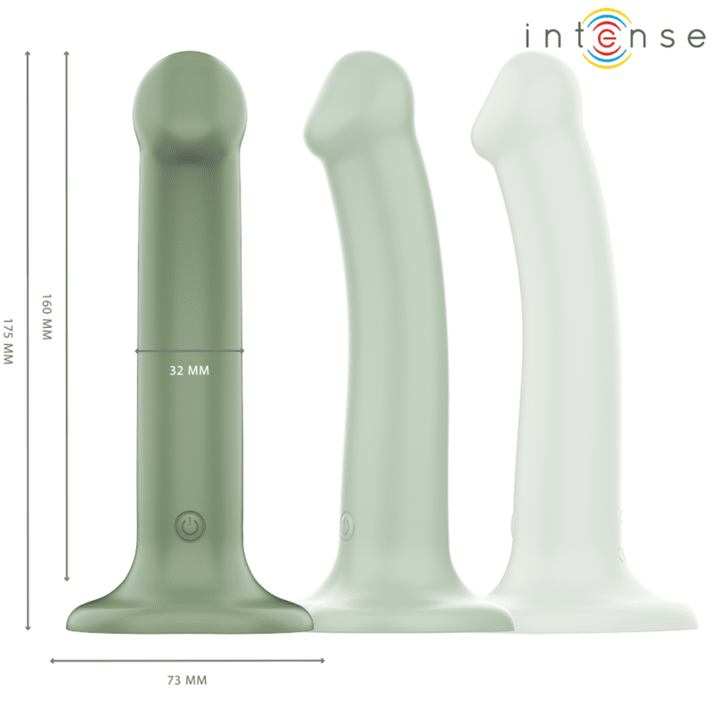 INTENSE - VIBRATORE BECCA CON VENTOSA 10 VIBRAZIONI TELECOMANDO VERDE - immagine 2