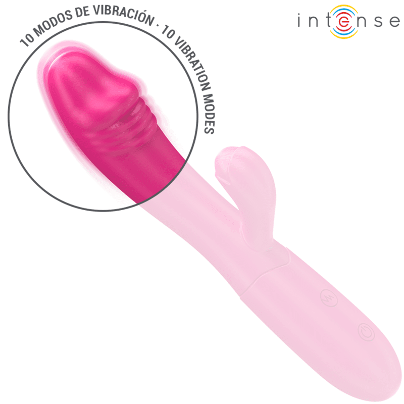 INTENSE - VIBRATORE FLESSIBILE IVY 10 VIBRAZIONI CON STIMOLAZIONE DELLA LINGUA ROSA - immagine 4