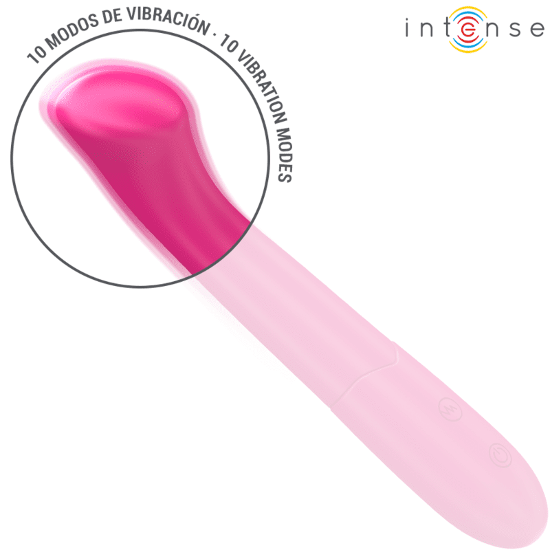 INTENSE - VIBRATORE PATY 19 CM FLESSIBILE 10 VIBRAZIONI MODELLO 2 ROSA - immagine 3