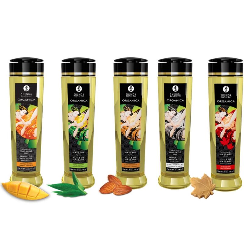 SHUNGA - OLIO DA MASSAGGIO BIOLOGICO MANGO 240 ML - immagine 2