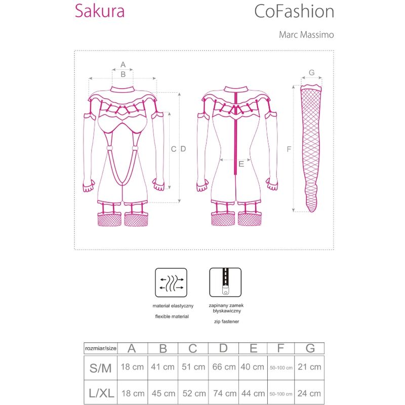 LIVCO CORSETTI FASHION - SAKURA CF 90357 TUTA + GUANTI LUNGHI + CINTURA REGGICALZE NERA L/XL - immagine 4