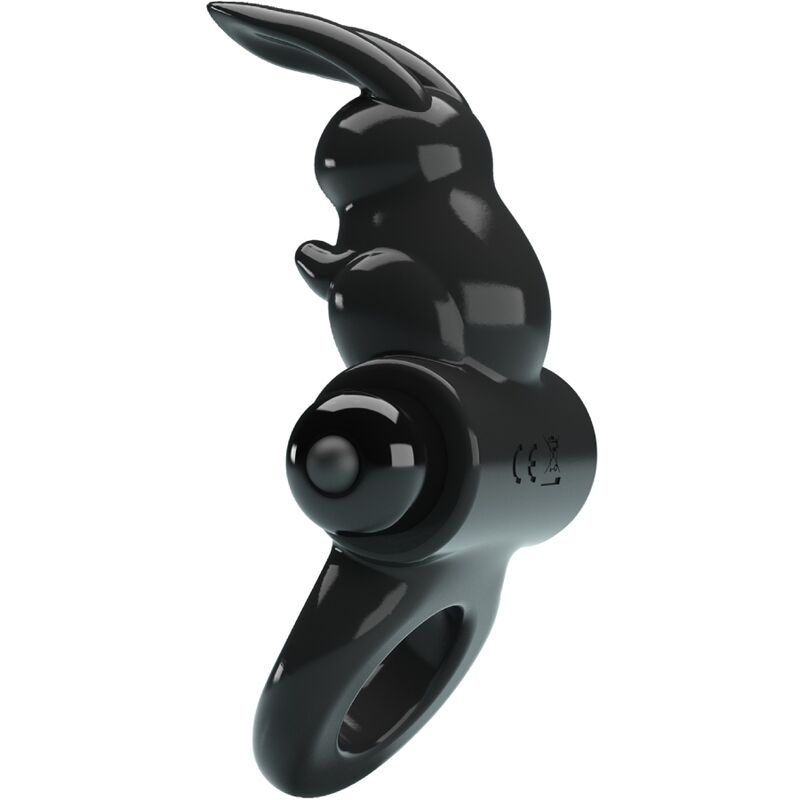 PRETTY LOVE - ANELLO VIBRATORE CONIGLIO ECCITANTE 10 VIBRAZIONI NERO - immagine 2