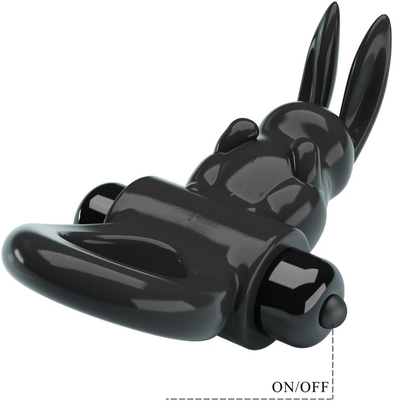 PRETTY LOVE - ANELLO VIBRATORE CONIGLIO ECCITANTE 10 VIBRAZIONI NERO - immagine 5