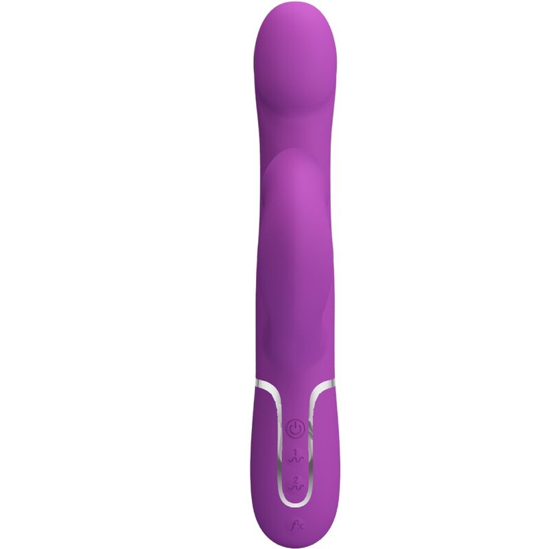 PRETTY LOVE - VIBRATORE E STIMOLATORE MULTIFUNZIONE 4 IN 1 VIOLA - immagine 2