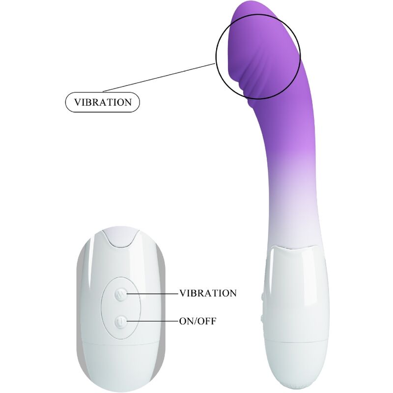 PRETTY LOVE - VIBRATORE ELEMENTAL G-SPOT 30 VIBRAZIONI VIOLA - immagine 4
