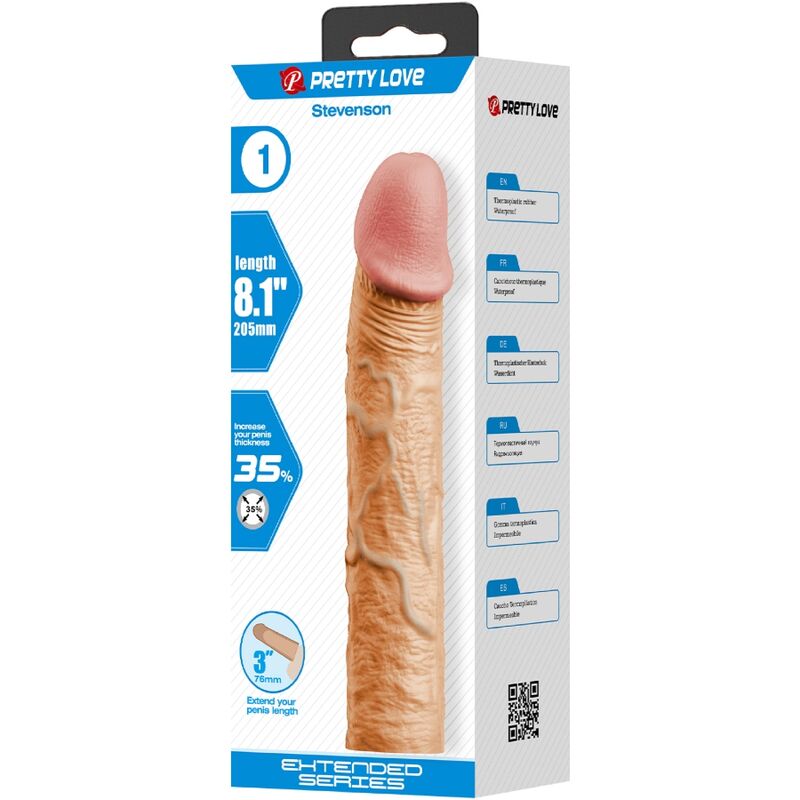 PRETTY LOVE - STEVENSON GUAINA PER PENE CON ESTENSIONE DA 7,6 CM FLESH - immagine 5