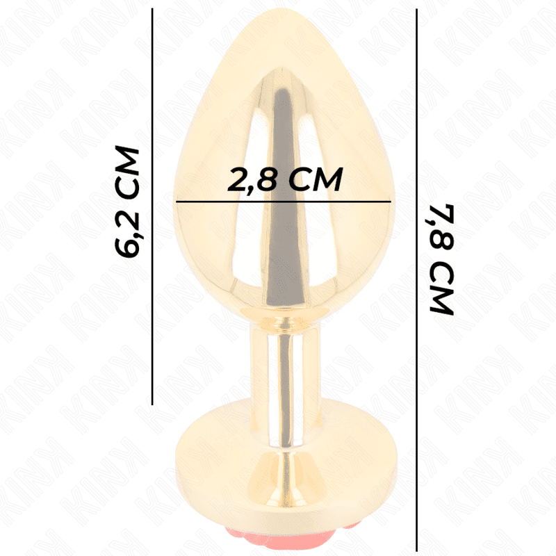 KINK - PLUG ANALE ORO ROSA ROSSO TAGLIA S - immagine 4