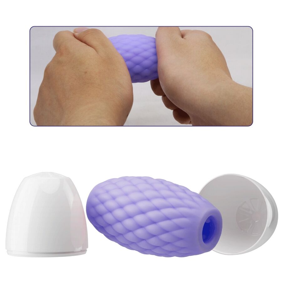 PRETTY LOVE - ATHENA EROS SILICONE MASTURBATORE MASCHILE VIOLA - immagine 5