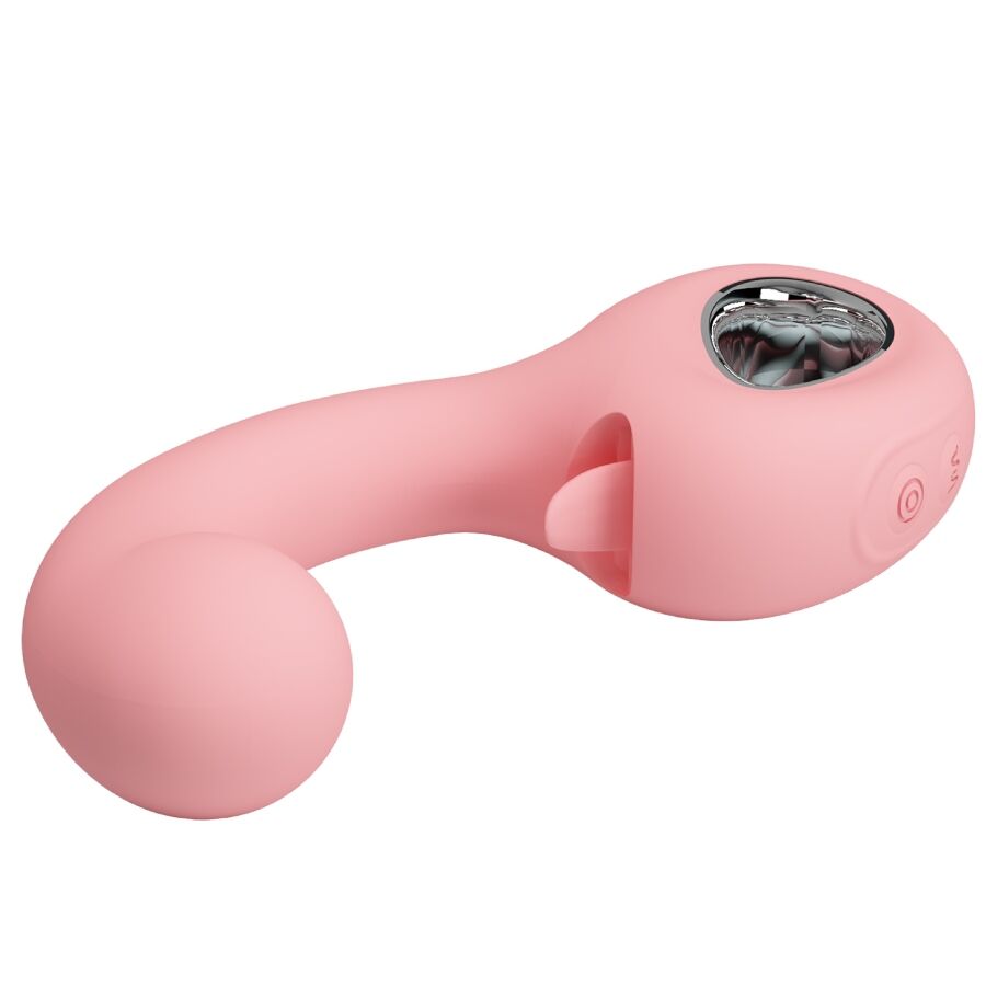 PRETTY LOVE - ERYNNYES VIBRATORE PUNTO G + STIMOLATORE CLITORIDEO 10 VIBRAZIONI ROSA - immagine 5