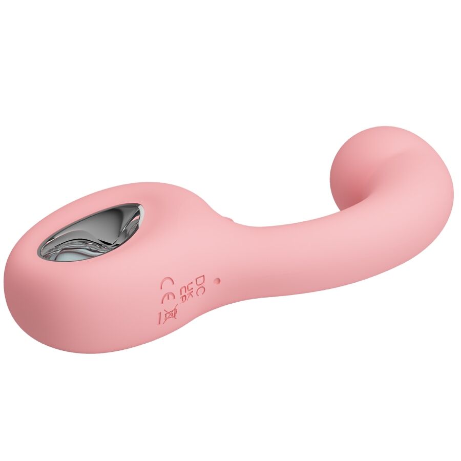 PRETTY LOVE - ERYNNYES VIBRATORE PUNTO G + STIMOLATORE CLITORIDEO 10 VIBRAZIONI ROSA - immagine 3