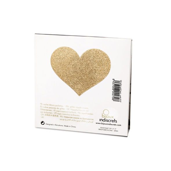 BIJOUX INDISCRETS - COPRI CAPEZZOLI FLASH CUORE DORATO - immagine 3