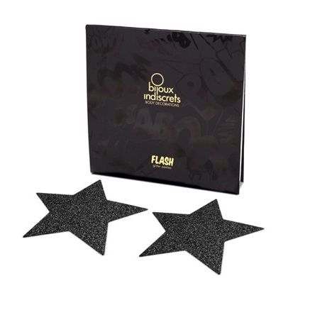 BIJOUX INDISCRETS - CAPPUCCI PER CAPEZZOLI INDISCRETI BLACK STAR FLASH - immagine 2
