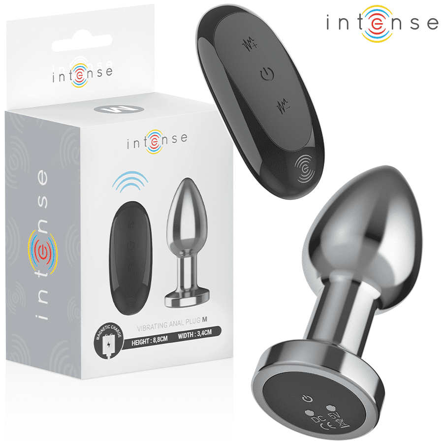 INTENSE - PLUG ANALE 10 VIBRAZIONI METALLO CON TELECOMANDO M