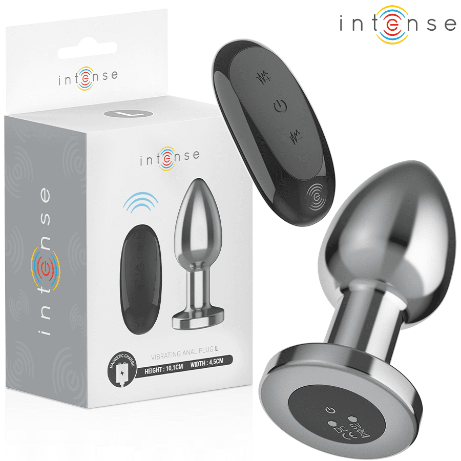 INTENSE - PLUG ANALE 10 VIBRAZIONI METALLO CON TELECOMANDO L