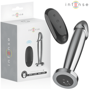 INTENSE - ANAL PLUG 10 VIBRAZIONI DILDO METALLO CON TELECOMANDO M