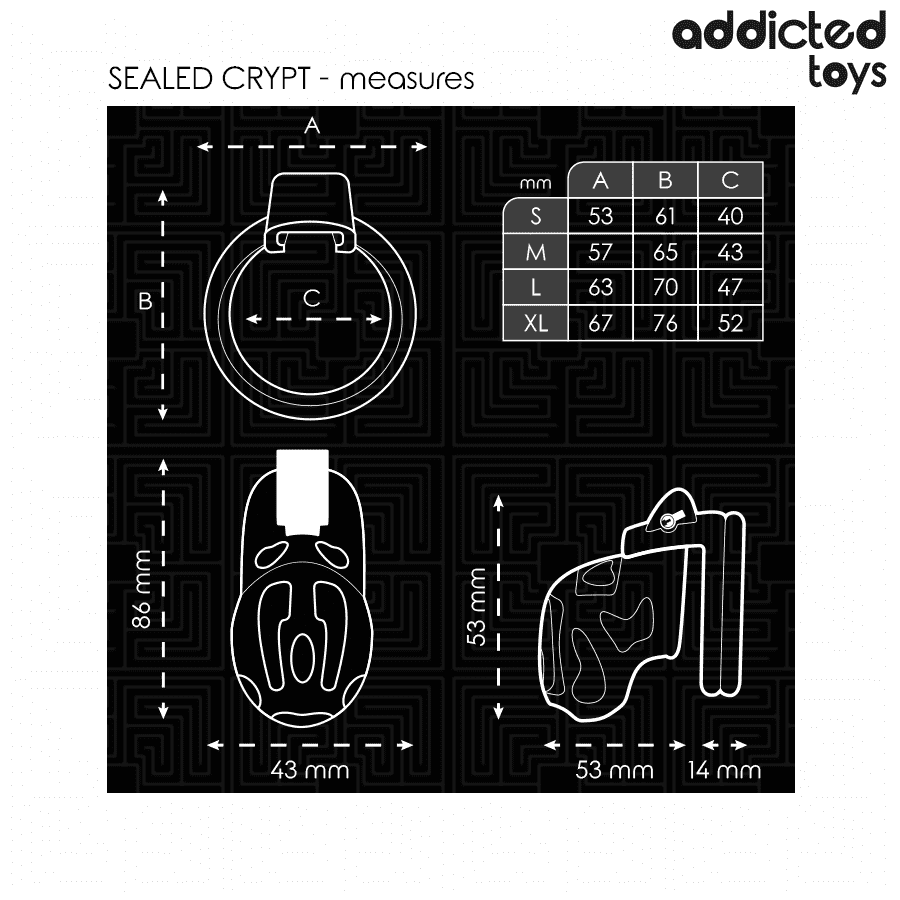 ADDICTED TOYS LOCKED - GABBIA PER PENE SIGILLATA CRYPT 8 CM - immagine 5