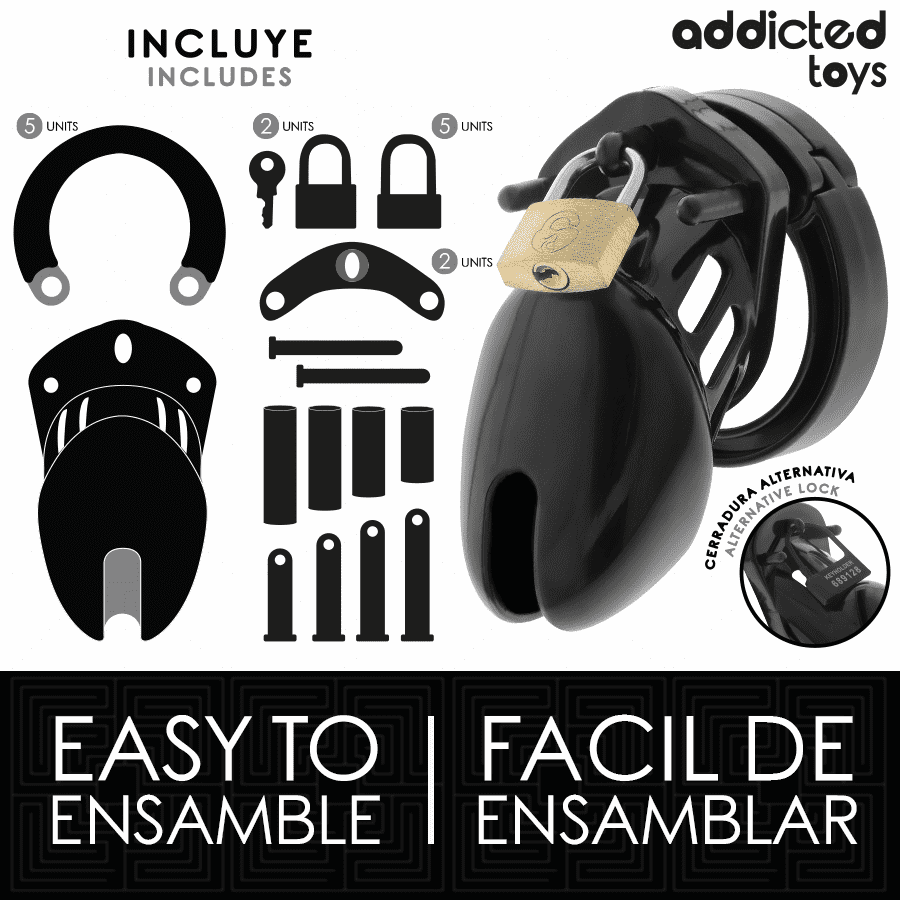 ADDICTED TOYS LOCKED - GABBIA PER PENE OBSIDIAN HOLD TAGLIA S - immagine 4